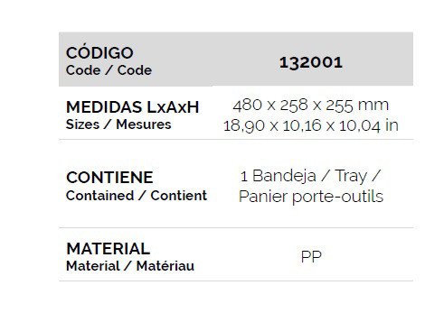 Imagen de CAJA HERRAMIENTAS PLASTICA NEGRA